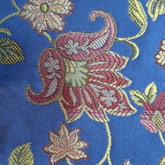 Robert Allen Bromsgrove Dresden Blue Jacobean Jacquard Upholstery Fabric OOP BTY