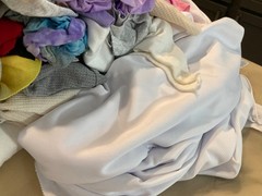 Sewing Fabric Scraps Lot – Jersey, Waffle, Tie-Dye, Knits – Over 8 lbs