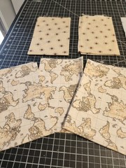 11 Fat Quarters Nautical Maps Compass Sea Ocean 100% Cotton Bundle cream blue