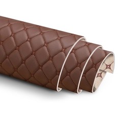Soft Quilted Faux Leather Fabric Foam Backed Auto Upholstery Headliner Material