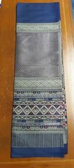 Blue Thai Cotton Silk Fabric Material 69” x 39” Dress Skirts Craft Decorate