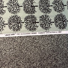 Alexander Henry Ghastly Forest Teal and Teal/Black Bramble Cotton Fabric