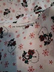 Snowman Fabric BT/Yard Springs Industries Vtg
