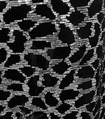 Black Silver Stretch Velvet Sequins Embroidery fabric 60” Width Sold By Yard