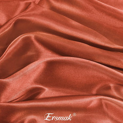 Brunt Orange Satin Fabric by the Yard, 60″ Wide Shiny & Soft Charmeuse Silky Sat