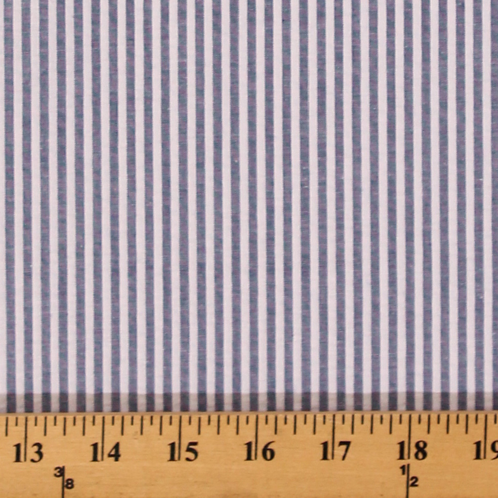 Stripe Seersucker Blue White Cotton Fabric By the Yard D162.22