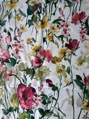 Clarke & Clarke Wild Meadow Ivory Designer Fabric Remnant 24″x34″