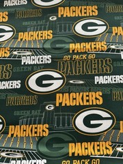 Green Bay Packers Cotton Fabric 1 Yard, Plus 30 Inches