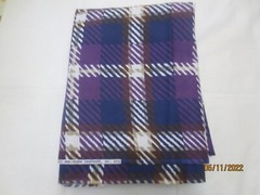 2 yds 30 ” x 42″ Vintage 1971 Klopman Burlington Polyester Purple Plaid fabric