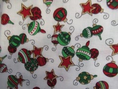 Season’s Greetings “ORNAMENTS ALLOVER” Fabri-Quilt Cotton Fabric SZ 1Y10″X