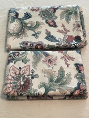 VTG 1991 Margin Designs Dupont Teflon Floral Fabric 2 Pcs 54”w X 64” & 36” L