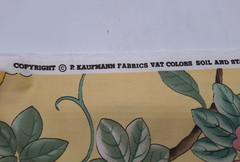 3 yd Kaufmann Large Floral Fabric Cotton Upholstery Weight 55 inches wide Yellow