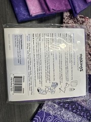 12 Quarter Flats 100% Cotton Jo-Ann Fabric Sewing Quilting NOS Patterns Purple