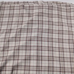 5.5 Yds MCM Mid Century Modern Plaid Linen Fabric Brown Tan Neutral Upholstery