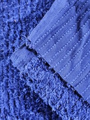 Cotton Terry Chenille Blue Sewing Fabric By The Yard BTY