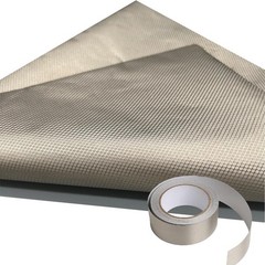 Faraday Fabric Kit 44W×108L+400L Faraday Tape. Multi-Purpose Conductive Material