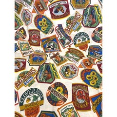 90s Joan Messmore Cranston Print Works Fabric Farm Label Farmcore Cottagecore