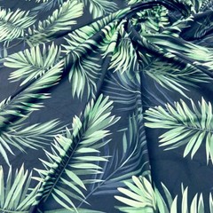 FREE SHIPPING Spandex Fabric Leaves Print Stretch 60″wide by yard for Swimwear