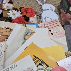 Junk Journal Lot 1Lb Ephemera Kitschy Kid Card Book Page Craft Collage Juvenile