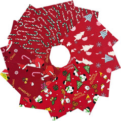 Christmas Charm Pack Fabric Squares,5X5 Inch Pre-Cut Quilting Bundle with Holida