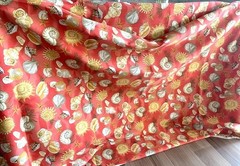Heavy Outdoor Canvas Fabric SEASHELLS Design 9 1/2 Yard x 50 Inches