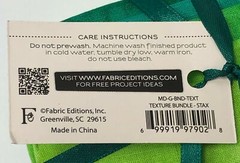 Creative Cuts Cotton Fabric Texture Bundle Stax Green 5 Pieces 18 x 21 inch