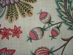 Curtain Upholstery Fabric Chanterelle Wineberry Ornate Bird Floral Cushion Blind
