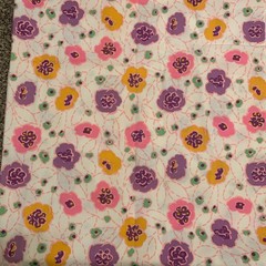 Floral Fabric 3 Yards Multicolor Klopman Mills Inc Sewing Quilting (RH)