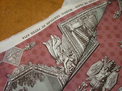 Marvic Textiles Curtain Fabric Les Vues De Paris Mulberry Upholstery Cushion
