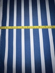 Sunbrella Shore Regatta Indoor/Outdoor Blue White Striped Fabric By the Yard 54″