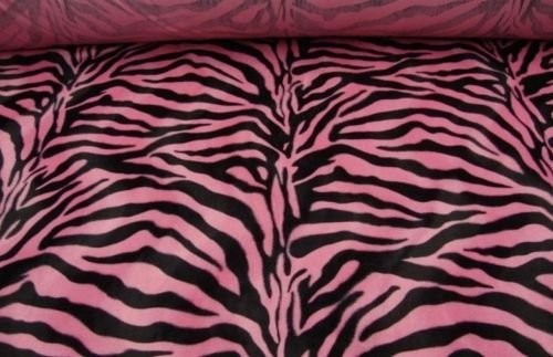 luvfabrics Faux BY THE YARD [ 54 Inches Wide By 36 Long ], Pink Zebra