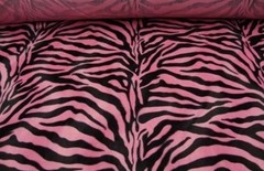 luvfabrics Faux BY THE YARD [ 54 Inches Wide By 36 Long ], Pink Zebra