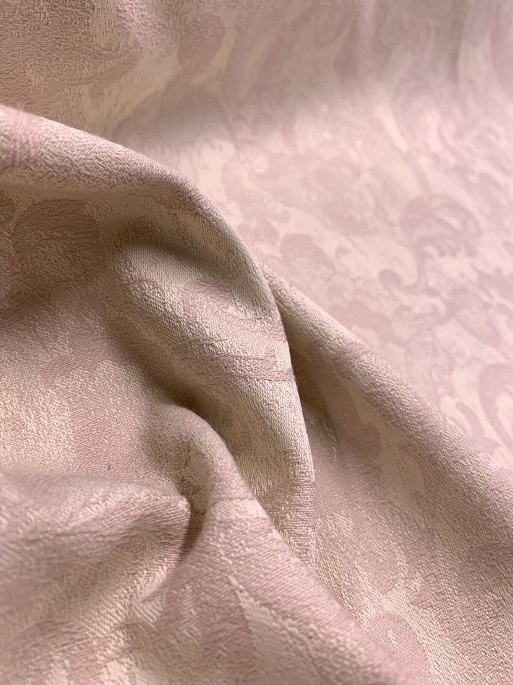 BONE DAMASK COTTON POLYESTER FABRIC : 137cm WIDE – #BORDEAUX.