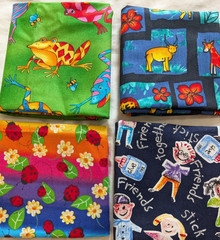 Lot of 24 Fat Quarters Novelty Fun Prints Cotton Fabric All Different by GH2