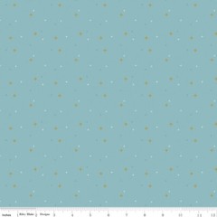 Riley Blake SPARKLER BASICS 650BL Blue Green Silver Gold Metallic Quilt Fabric