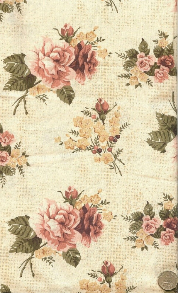 VINTAGE! PINK/MAUVE/YELLOW FLOWERS” CINDY OATES – 2000 – SPECTRIX – BTY