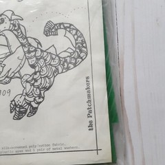 Vintage 1981 The Patchmakers Panel for The Not-So Dangerous Dragon Green