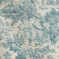 Toile de Jouy Various Colors by the Metre | Height 280cm | 100% Cotton