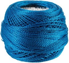 DMC Pearl Cotton Ball Size 8 87yd – Dark Bright Turquoise Standard, Blue
