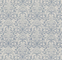 GP & J BAKER CURTAIN FABRIC DESIGN Fritillerie 6.4 METRES BLUE LINEN BLEND