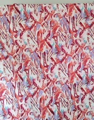 Modern Floral Abstract Twill Fabric 59×75″ Woven Polyester Blend