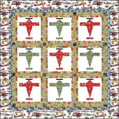 3 Wishes – First In Flight – Control Panel – Gray, Fabric BTY