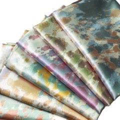 By Yard Soft Satin Fabric Material Lining Geometric Charmeuse Abstract