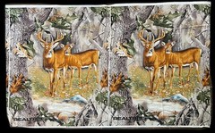 Panel Realtree Buck & Doe Woods Forest Hunting Cotton Fabric ’72X44′