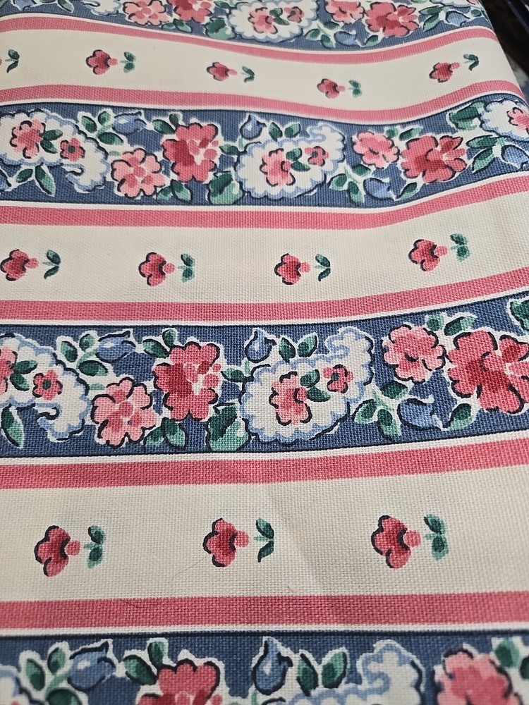 VTG Waverly Fabric Floretta Al Fresco Cotton Decor Upholstery Panel 1.5yds x 59″