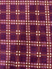 Fabric Plaid Pattern Burgundy, Red, Magenta,Tan Grid Squares 42” X 81”