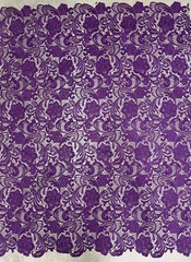 Maggie PURPLE Guipure Venice Heavy Lace Fabric by the Yard – 10019