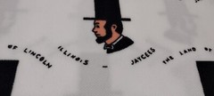 Abraham Lincoln Fabric Illinois Jaycees Printed Polyester DISCO Fabric 2 yards