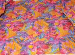 Hobby Lobby Fabric 2 Yards Floral Nature Bright Design #J2964 Japan Orange Pink