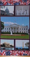 23″ X 44″ Panel Washington DC White House Monuments USA Cotton Fabric D305.10